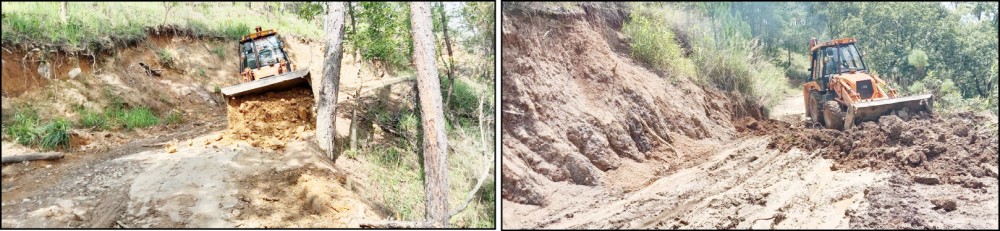 The deplorable road from Kanjang village to Akhen village under Meluri sub-division, Phek district.